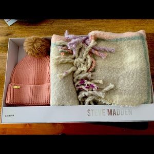 Steve Madden hat and scarf set
